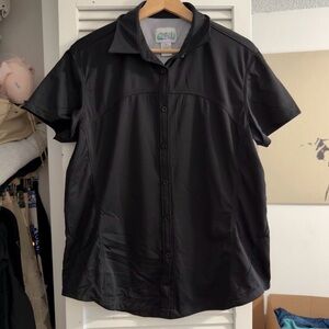 Guide’s Choice Y2K Mesh Button-Up Shirt | Black | XL